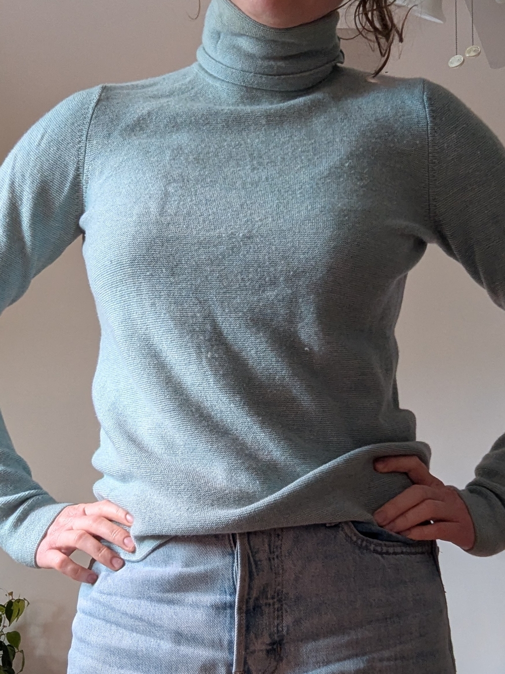Wool Eileen Fisher Soft Seafoam Turtleneck Sweater